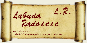 Labuda Radoičić vizit kartica
